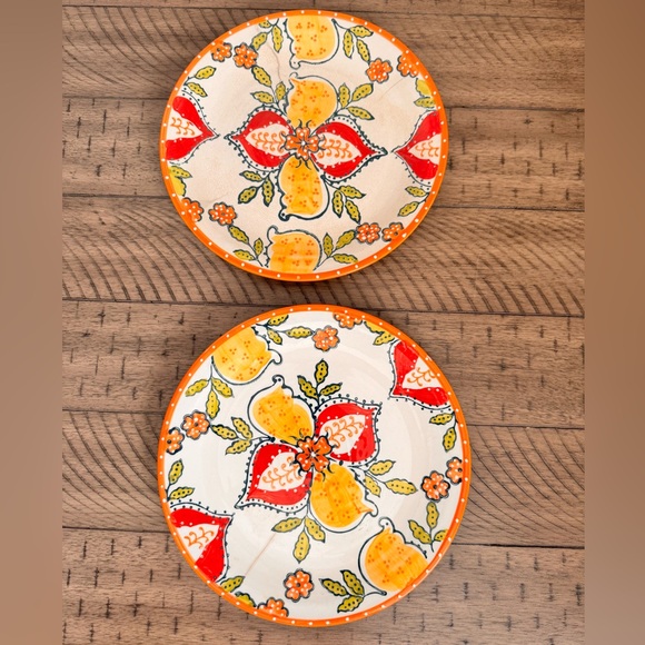 ANTHROPOLOGIE Large Dinner Plates, Cracks in Plates, Perfect for Jewelry/Mosaic - Picture 1 of 6
